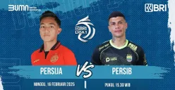 Tonton live streaming Persija Jakarta Vs Persib Bandung hari ini, Minggu 16 Februari 2025, kick-off pukul 15.30 WIB (Sumber: Instagram @briliga1)