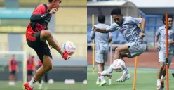 Pemain Persija dan Persib menjalani sesi latihan jelang pertandingan. (Sumber: Instagram/@persija dan @persib)