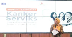 CEO AdMedika Dian Prambini pada acara Seminar Kesehatan Kanker Serviks di ACE Room AdMedika, Telkom STO Gambir, Jakarta, Kamis, 13 Februari 2025. (Sumber: Dok. Telkom)