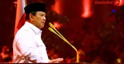 Presiden Prabowo Subianto berpidato di HUT Gerindra 2025, ucapannya menuai beragam tanggapan dari publik. (Sumber: YouTube/Partai Gerindra)