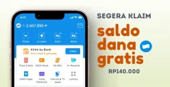 Klaim saldo DANA gratis Rp140.000 dari link DANA Kaget. (Sumber: Poskota/Della Amelia)