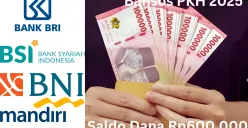 Rekening BRI, BSI, BNI dan Bank Mandiri Anda yang diverifikasi pemerintah telah menerima saldo dana Rp600.000 dari subsidi bansos PKH 2025. (Sumber: Poskota/Gabriel Omar Batistuta)