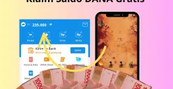 Cara klaim saldo DANA gratis Rp235.000 yang langsung masuk ke akun dompet elektronik. (Sumber: Poskota/Audie Salsabila)