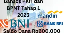 Saldo dana Rp600.000 dari subsidi bansos PKH dan BPNT tahap 1 2025 telah cair ke Rekening BNI, BRI dan Bank Mandiri KPM. (Sumber: Poskota/Gabriel Omar Batistuta)