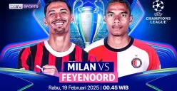 Link live streaming AC Milan vs Feyenoord. (Sumber: Vidio)