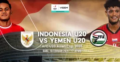 LINK LIVE STREAMING Timnas Indonesia vs Yaman Piala Asia U-20 Hari Ini Kick Off Pukul 18.30 WIB (Sumber: Vision Plus)