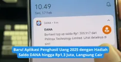 Aplikasi penghasil uang saldo DANA Rp500.000 (Sumber: Poskota/Yusuf Sidiq)