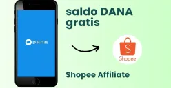 Segera dapatkan saldo DANA gratis Rp300.000 lewat program Shopee Affiliate. (Sumber: Poskota/Della Amelia)