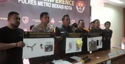 Konferensi pers kasus pencopetan ponsel yang digelar Polres Metro Bekasi Kota, Rabu, 19 Februari 2025. (Sumber: Poskota/Ihsan Fahmi)