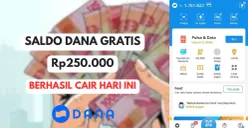 Klaim saldo DANA gratis hingga Rp250.000 yang cairnya langsung ke dompet elektronik tanpa apk tambahan. (Sumber: Poskota/Herdyan Anugrah Triguna)