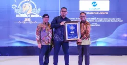 PT Transportasi Jakarta (Transjakarta) kembali raih penghargaan bergengsi dalam ajang Indonesia Digital Sustainability Awards 2025 yang diselenggarakan oleh Plus Idea Komunika dan JAKTV. (Sumber: Dok. Humas Transjakarta)