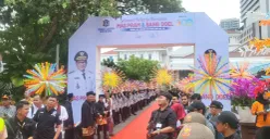 Penyambutan Gubernur dan Wakil Gubernur Jakarta Pramono Anung-Rano Karno di Balai Kota, Kamis, 20 Februari 2025. (Sumber: Poskota/Pandi Ramedhan)