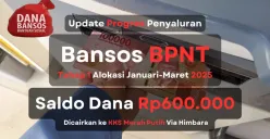 Informasi pencairan saldo dana bansos BPNT tahap 1 2025 yang akan disalurkan secara menyeluruh ke masing-masing KPM. (Sumber: Poskota/Aldi Harlanda Irawan)