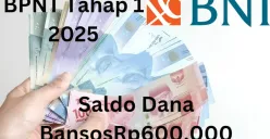 Saldo dana bansos Rp600.000 dari subsidi BPNT tahap 1 2025 cair ke Rekening BNI. (Sumber: Poskota/Gabriel Omar Batistuta)