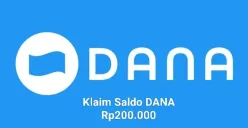 Saldo DANA gratis Rp200.000 bisa diklaim sekarang ke dompet elektronik Anda. (Sumber: Poskota/Gabriel Omar Batistuta)