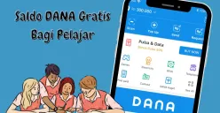 Saldo DANA gratis bagi pelajar hingga Rp100.000 bisa diraih tiap minggu ke dompet elektronik. (Sumber: Poskota/edited by Syifa Luthfiyah)