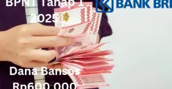 Rekening BRI Anda di wilayah ini telah terisi dana bansos Rp600.000 dari subsidi BPNT tahap 1 2025. (Sumber: Poskota/Gabriel Omar Batistuta)