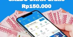 Cara dapatkan saldo DANA Gratis Rp150.000 masuk dompet elektronik, cek selengkapnya (Sumber: Poskota/Syania Nurul Lita Baikuni)