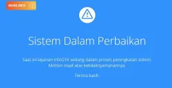 Web info GTK eror tidak bisa diakses, sedang dalam pemerliharaan.