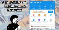 Syarat dapat saldo DANA gratis Rp375.000 langsung cair ke dompet elektronik. (Sumber: Poskota/Audie Salsabila)