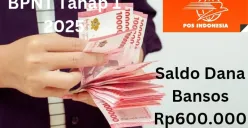 Saldo dana bansos Rp600.000 dari program BPNT tahap 1 2025 bisa dicairkan via Kantor Pos. (Sumber: Poskota/Gabriel Omar Batistuta)