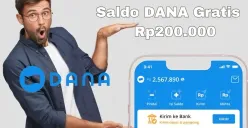 Cara mendapatkan slado DANA Gratis Rp200.000 masuk dompet elektroni cukup gunakan Hp. (Sumber: Poskota/Syania Nurul Lita Baikuni)