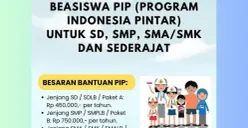 Bansos PIP 2025 memberikan dana bantuan untuk siswa SD, SMP, dan SMA. Pastikan kamu mengetahui nominal yang diterima di setiap jenjang pendidikan (Sumber: Instagram/@indbeasiswa)