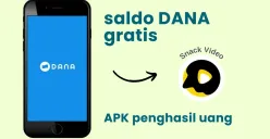 Dapatkan saldo DANA gratis Rp300.000 dari Snack Video. (Sumber: Poskota/Della Amelia)