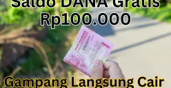 Ilustrasi saldo DANA gratis Rp100.000 yang langsung cair. (Sumber: unsplash/canva)