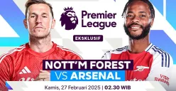 Link live streaming Nottingham Forest vs Arsenal. (Sumber: Vidio)