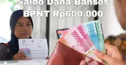 Rekening Mandiri KPM ini berhasil terisi saldo dana Rp600.000 dari bansos BPNT tahap satu 2025. (Sumber: Poskota/Syania Nurul Lita Baikuni)