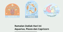 Ramalan asmara bagi berzodiak Aquarius, Capricorn dan Pisces hari ini Kamis 27 Februari 2025. (Canva)