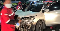 Kendaraan jenis Honda CRV dengan nomor polisi B 2323 STH mengalami kecelakaan di jalur yang mengarah ke Kampung Melayu, Jakarta pada sahur pertama Sabtu, 1 Maret 2025. (Sumber: Dok TMC Polda MetroJaya)