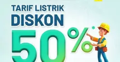 Promo diskon listrik 50 persen di awal tahun 2025. (Sumber: Instagram PLN)