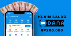 Saldo DANA gratis hingga Rp200.000 langsung cair ke dompet elektronik! (Sumber: Poskota/Shandra)