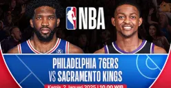 Link live streaming Philadelphia 76ers vs Sacramento Kings. (Sumber: Vidio)