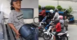 Seorang pengemis menyundut rokok ke pengendara motor di Tegal, Jawa Tengah. (Sumber: Tangkap Layar Instagram/@medsos_rame)