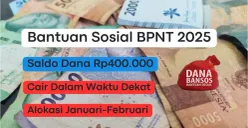 Saldo Dana Rp400.000 mulai dicairkan dari bantuan sosial BPNT tahap 1 2025 ? Cek di sini informasinya! (Sumber: Poskota/Herdyan Anugrah Triguna)