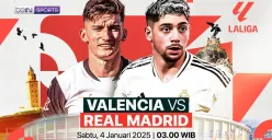 Link live streaming Valencia vs Real Madrid. (Sumber: Vidio)