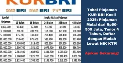 Modal usaha kamu bisa di handle dengan program KUR Kecil BRI Rp50-500 juta untuk mendukung perkembangan bisnis,  denganTenor 4 tahun. (Sumber: Yusuf Sidiq/Poskota)