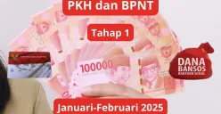 Progres pencairan PKH dan BPNT periode Januari-Februari 2025. (Sumber: Poskota/Audie Salsabila)