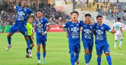 Skuad PSPS Riau berhasil taklukkan PSMS Medan di Stadion Kaharuddin Nasution, Sabtu 4 Januari 2024. (Foto: Instagram/@pspsriau)