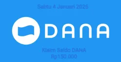 Pemilik nomor HP dompet elektronik atas nama Anda berhak klaim saldo DANA Rp150.000 cair hari ini Sabtu 4 Januari 2025. (Sumber: Poskota/Gabriel Omar Batistuta)