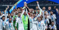 Bahrain kirim 'pesan' kepada Timnas Indonesia setelah juara Piala Teluk 2024-25 usai mengandaskan Oman di final. (Sumber: Instagram @bahrainnt)