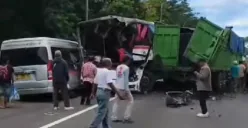 Kecelakaan beruntun Tol Cipularang KM 97 pada Minggu, 5 Januari 2025. (Sumber: Tangkap Layar Instagram/@infobdgbrtcimahi)