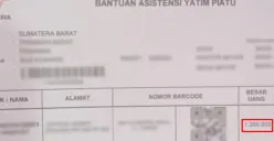 Pencairan saldo bansos ATENSI YAPI hari ini sebesar Rp1.200.000. (Sumber: YouTube/Naura Vlog)