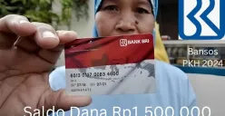 Saldo dana Rp1.500.000 cair lewat Rekening BRI dari subsidi bansos PKH 2024. (Sumber: Poskota/Gabriel Omar Batistuta)