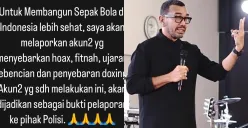 Exco PSSI, Arya Sinulingga berencana akan melaporkan akun Instagram yang dianggap menyebar hoax mengenai calon pelatih baru Timnas Indonesia. (Sumber: Instagram/@arya.m.sinulingga)