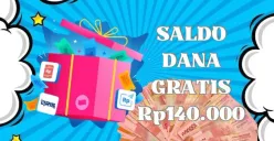 Cara dapatkan saldo DANA gratis Rp140.000 tanpa NIK KTP masuk dompet elektronik. (Sumber: Pinterest)