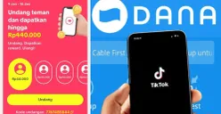 Cara klaim saldo DANA Rp440.000 gratis dari TikTok. (Sumber: Poskota/Faiz)